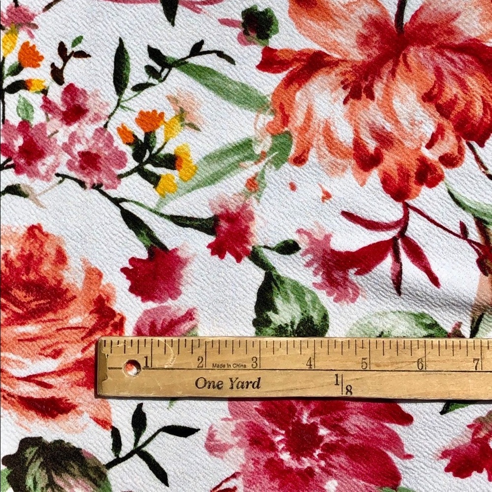 Floral textured Liverpool fabric stretchy knit